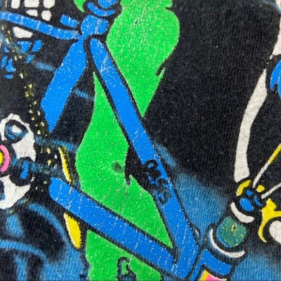 BMX Biker Street Savage Single Stitch T-Shirt S Retro Tie Dye Vintage Funky - Picture 3 of 14